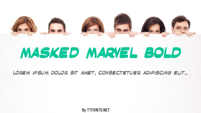 Masked Marvel Bold example